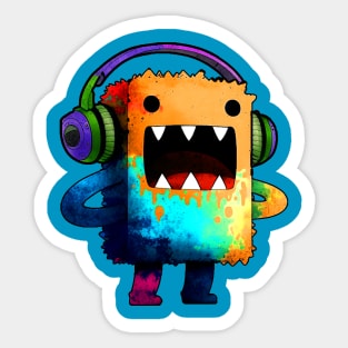 Boxy Monster with Headphones Sticker